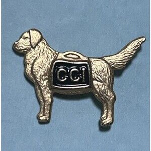 CCI Gold Colored Dog Lapel Pin Canine Companion for Independence